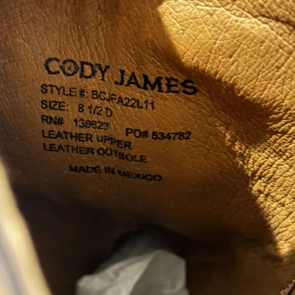 Demo Try On NWT Cody James® Men’s Larsen™ Western Boots Distressed Brown Sz 8.5